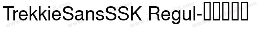 TrekkieSansSSK Regul字体转换